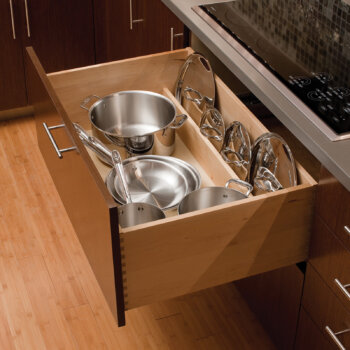 Deep Drawer Organizer for Stainless Steel Drawers With Pots and Pans - Dura  Supreme Cabinetry