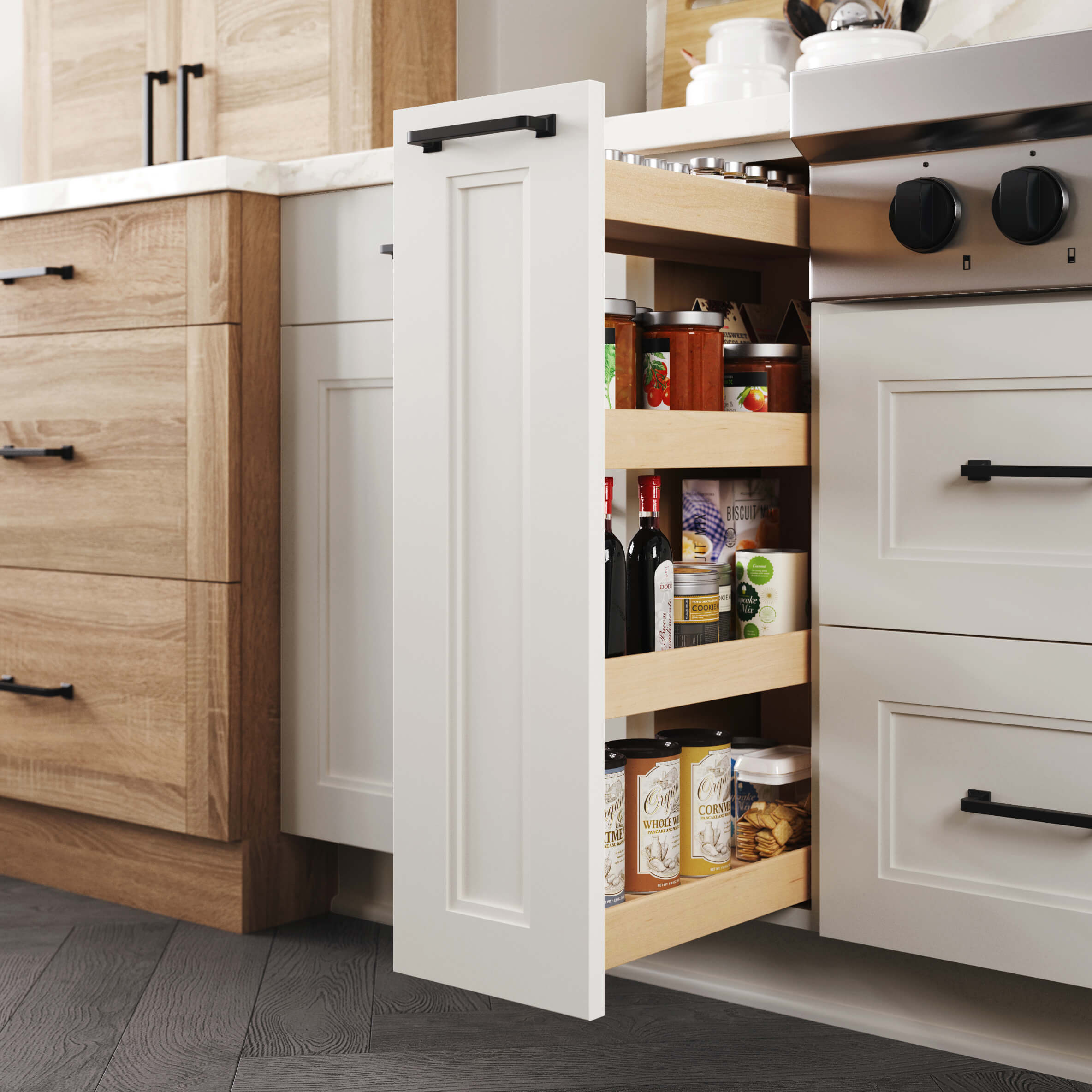 Base Pull-Out Pantry - Wood - Dura Supreme Cabinetry