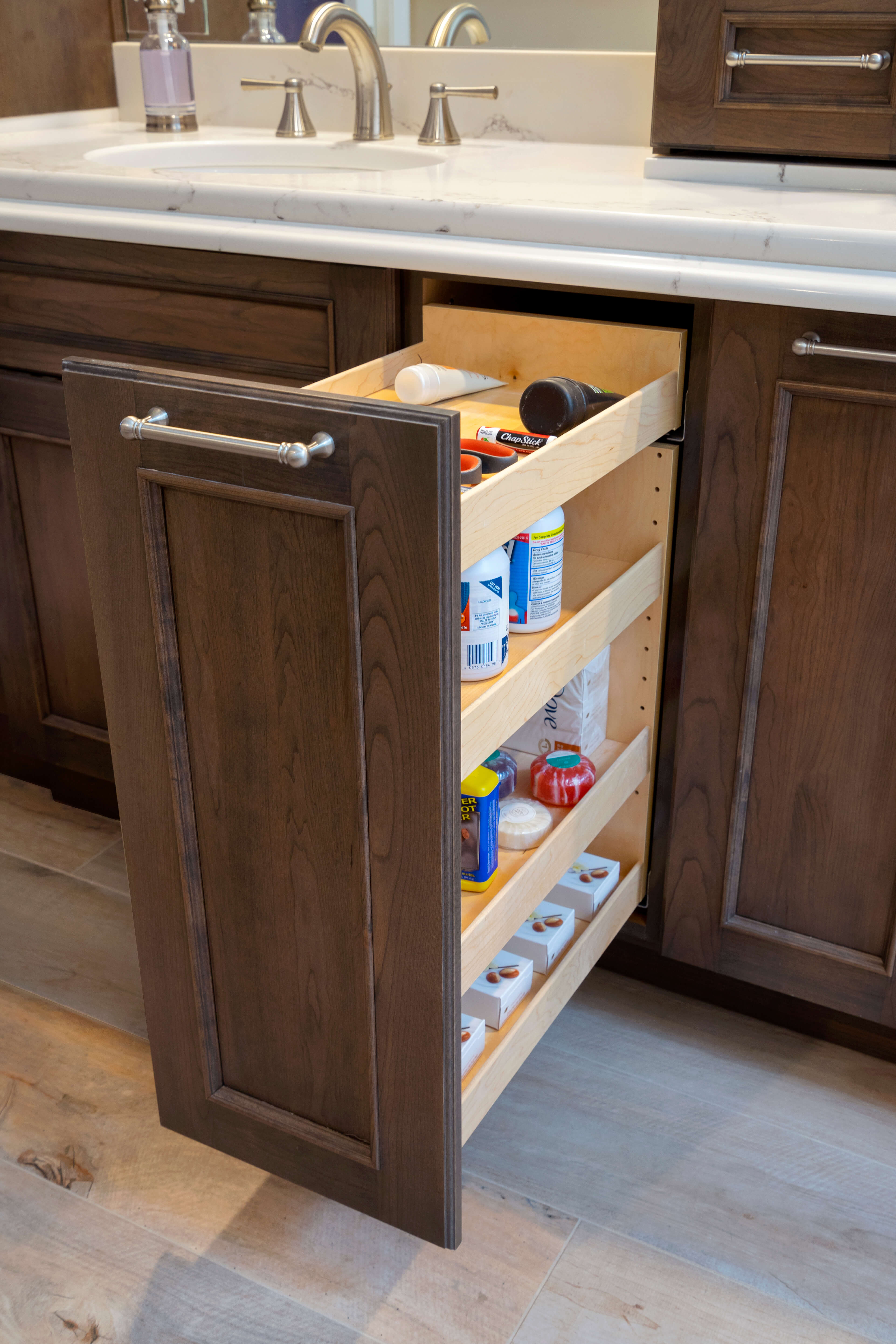 Wide Vanity Pull-Out Storage - Dura Supreme Cabinetry