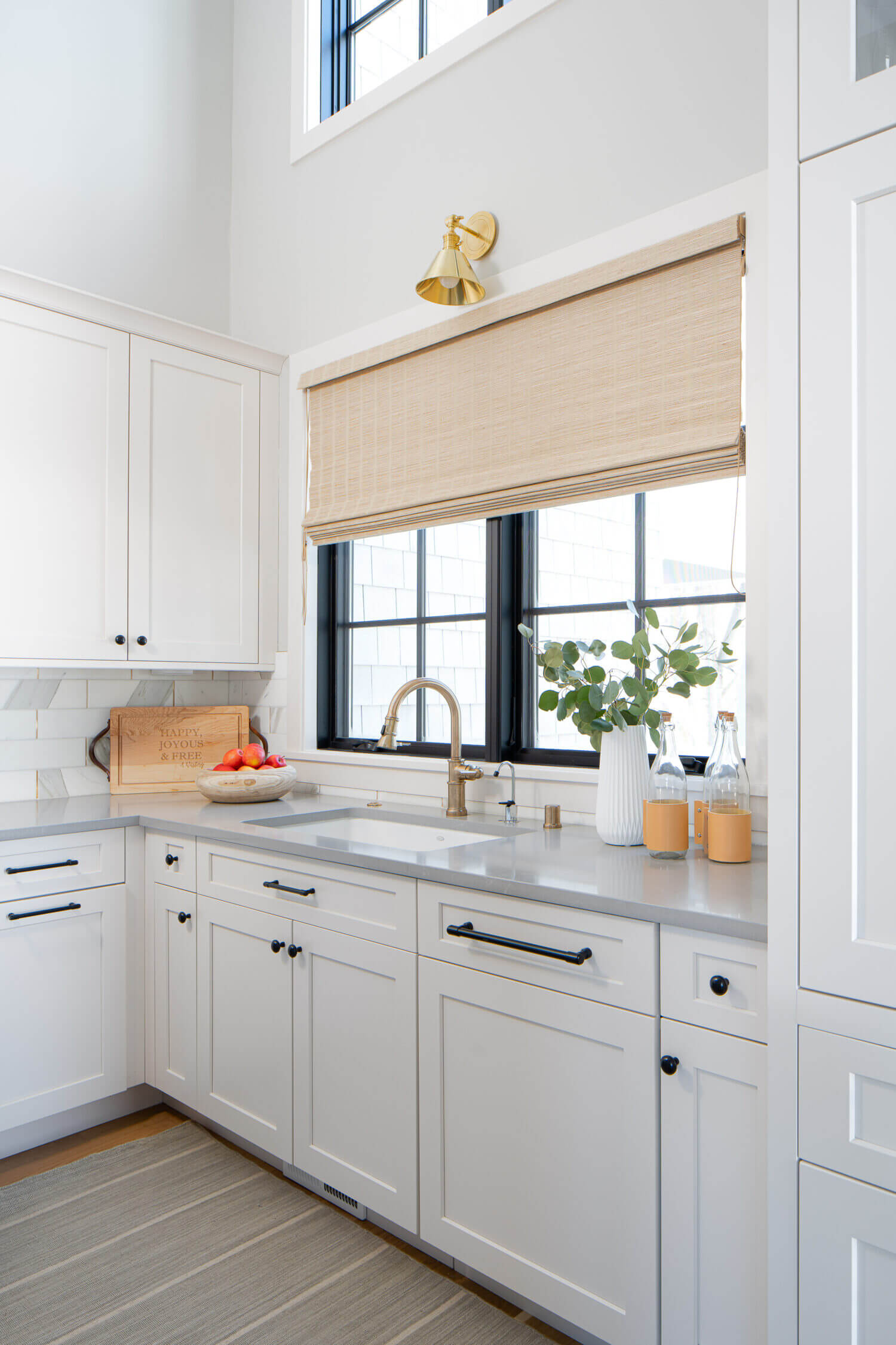 White and Blue Modern Farmhouse Kitchen - Dura Supreme Cabinetry