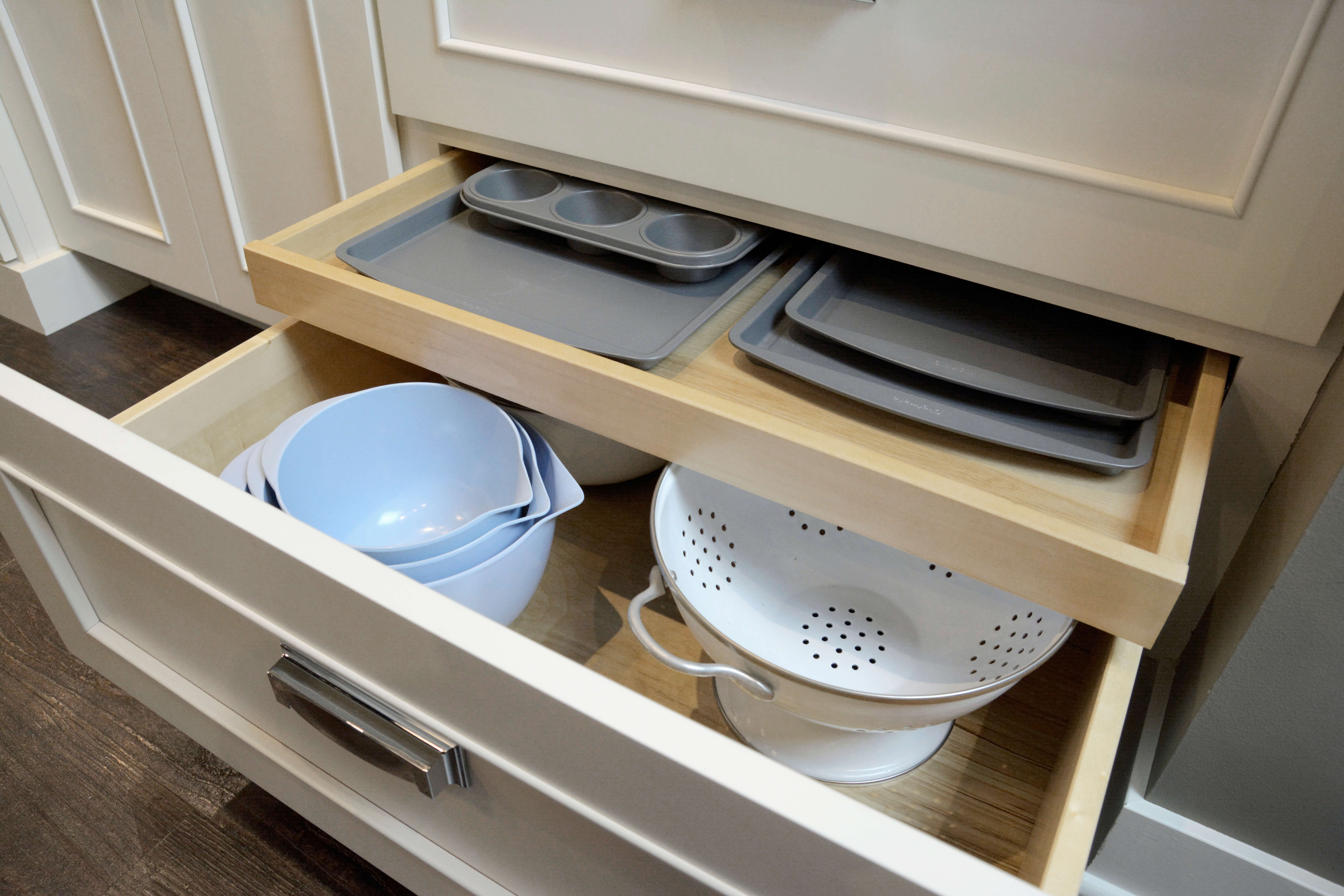 Pantry Oven Cabinet Tray Dividers on The Top Shelf